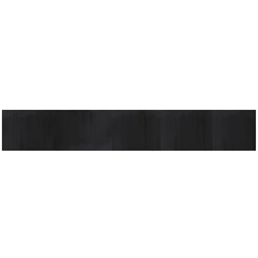 Tappeto del soggiorno | Tappeto Rettangolare Nero 80x500 cm in Bamb¨´