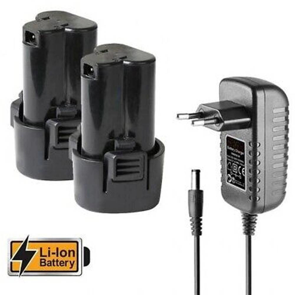 Trade Shop - Trapano Avvitatore A Batteria Litio Funzione A Percussione 12v Doppia Batteria -