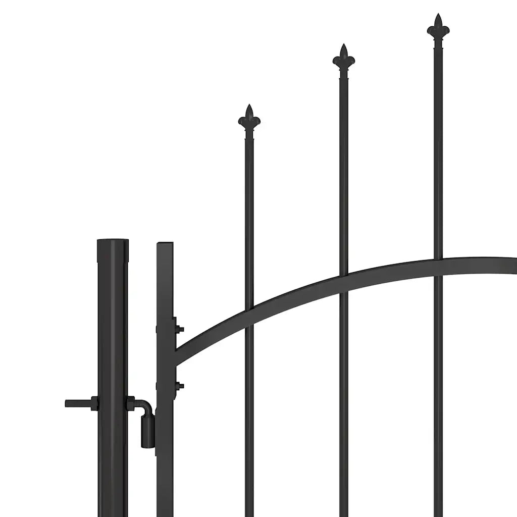 Cancello da Giardino Woerden in Acciaio 1x2 m Nero CFW6603612