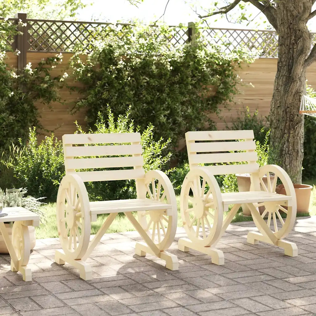 Sedia da patio-Sedie da Giardino 2 pz 58x58x78,5 cm in Legno Massello di Abete 686838