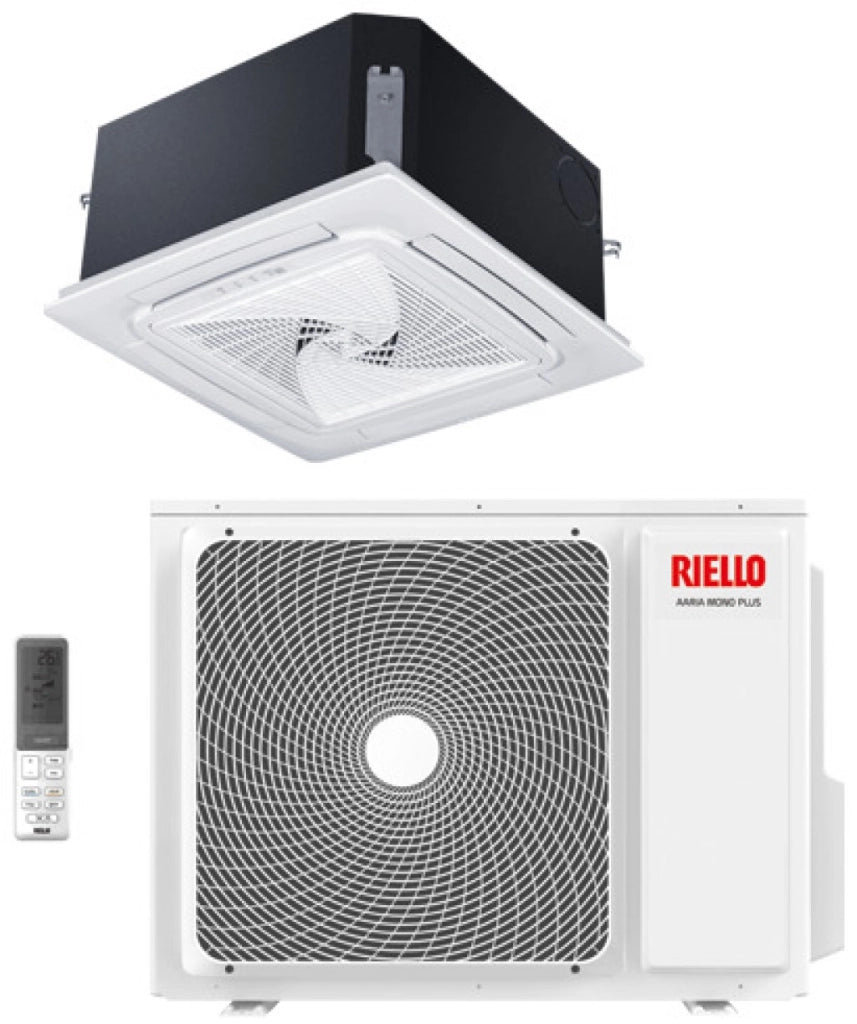 Condizionatore a Cassetta 4 Vie 90x90 Riello 24000 Btu AARIA PRO P AMK 70 P R-32 con Pannello e Telecomando inclusi