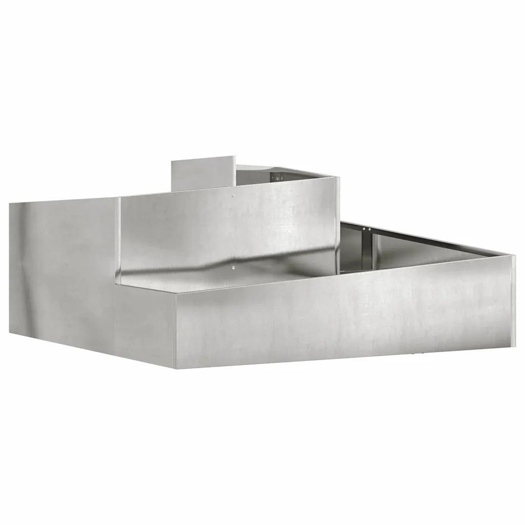 Vaso da giardino Argento 100 x 100 x 50 cm Acciaio inossidabile 873589