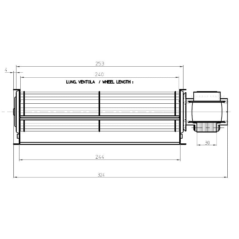 Ricambistufeapellet TANGENZIALE 240x40 TGA60/1 240/30 113231