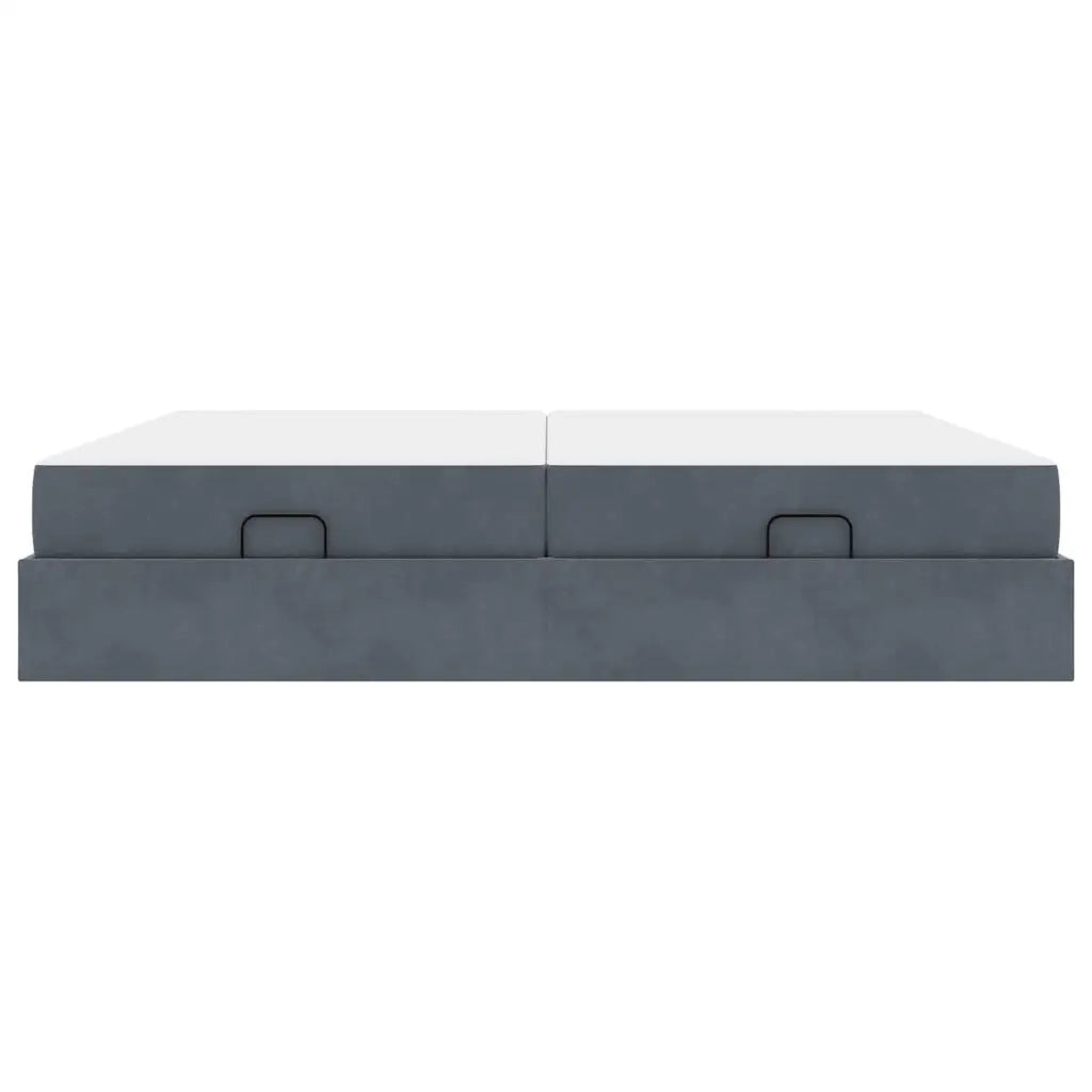 vidaXL Struttura del letto Grigio scuro 200 x 200 cm Velluto