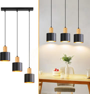 ZMH Lampada a sospensione E27 nera a 3 luci altezza regolabile stile vintage adatta per sala da pranzo o cucina