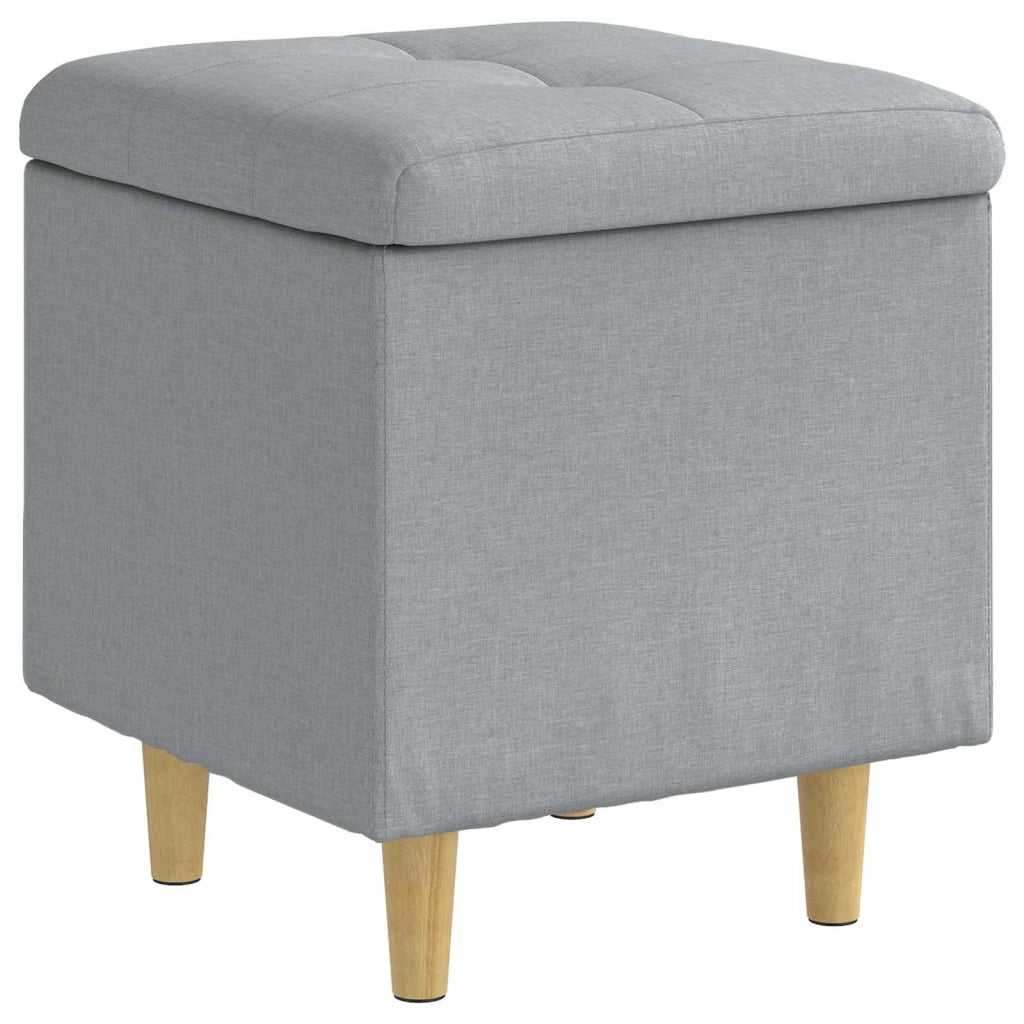 Pouf con Storage Grigio chiaro 40 x 40 x 45 cm Tessuto 876803