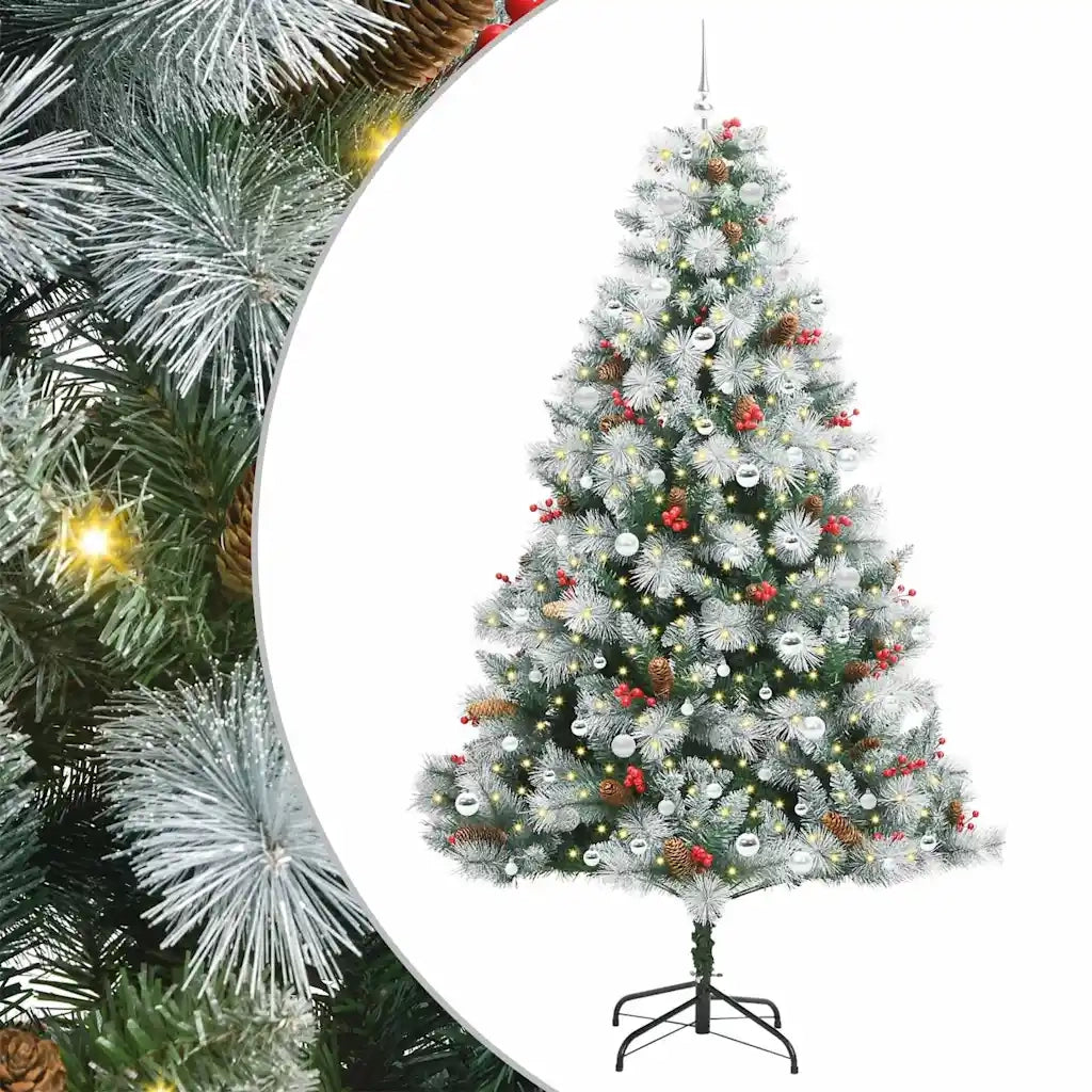 Albero di Natale artificiale Verde e bianco 240 cm 3395202