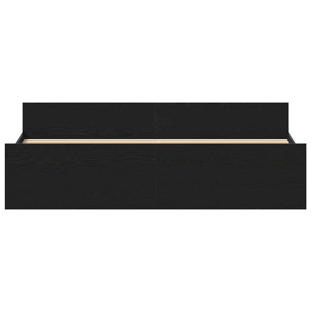 vidaXL Struttura letto senza materasso in rovere nero 180x200 cm in legno composito