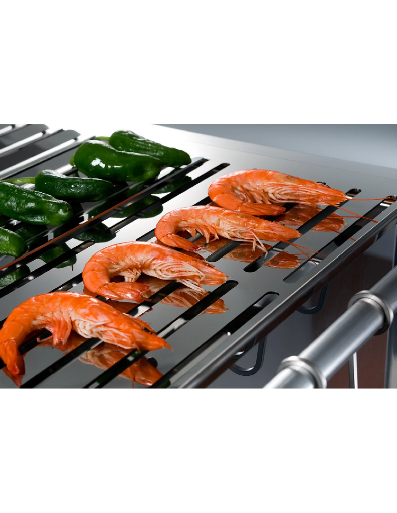 Barbecue a carbone con ruote, Struttura e Griglia in Acciaio Inox, 59 x 40,50 x 82 cm. CLOVER