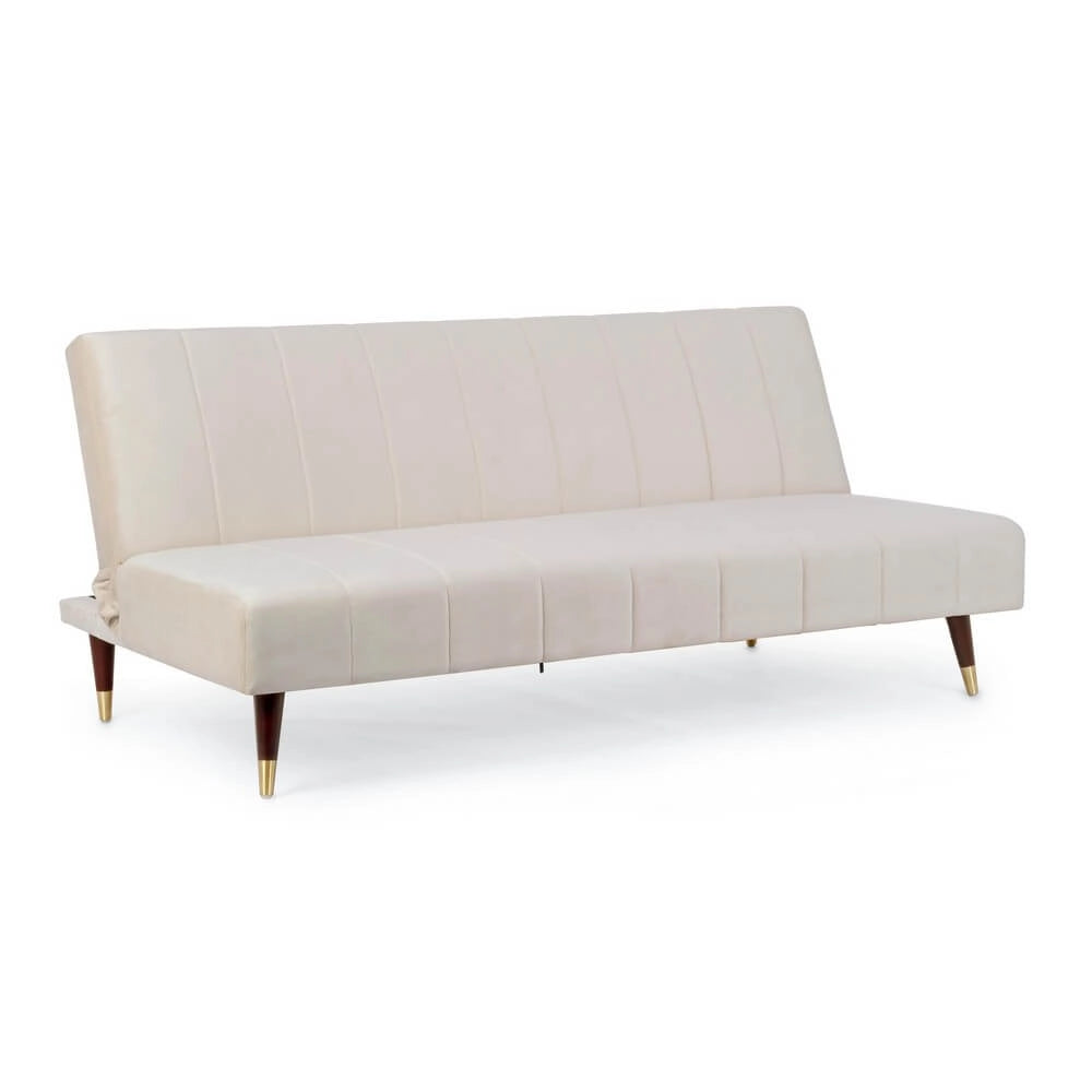 Divano Letto 3 Posti in Velluto con Gambe in Legno - ADELAIDE