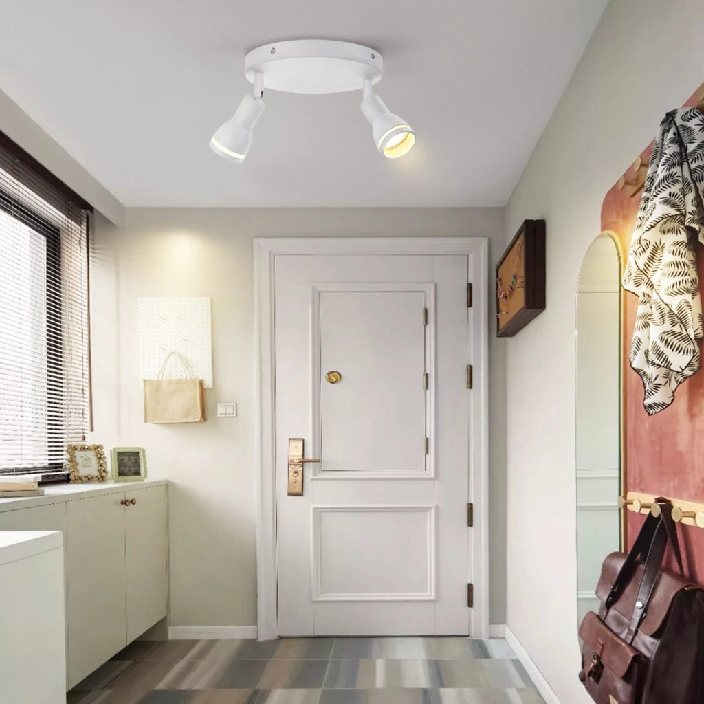 ZMH Faretto da soffitto 2 fiamme metallo GU10 per cucina ufficio soggiorno