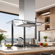 Island Extractor Hood With LCD Display
