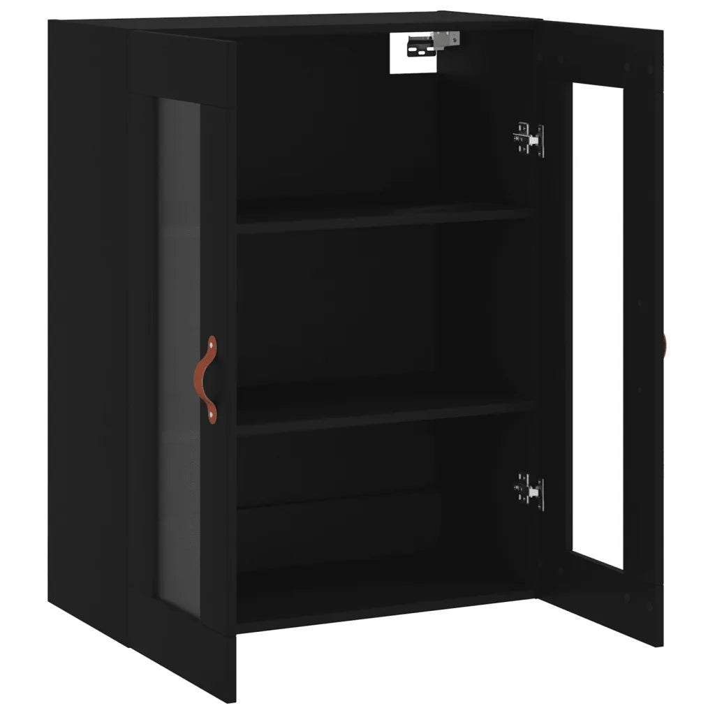 Mobile a Parete Nero 69,5x34x90 cm 828453