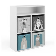 Vicco Libreria bambini Bianco 72 x 90.2 cm con 4 scatole pieghevoli