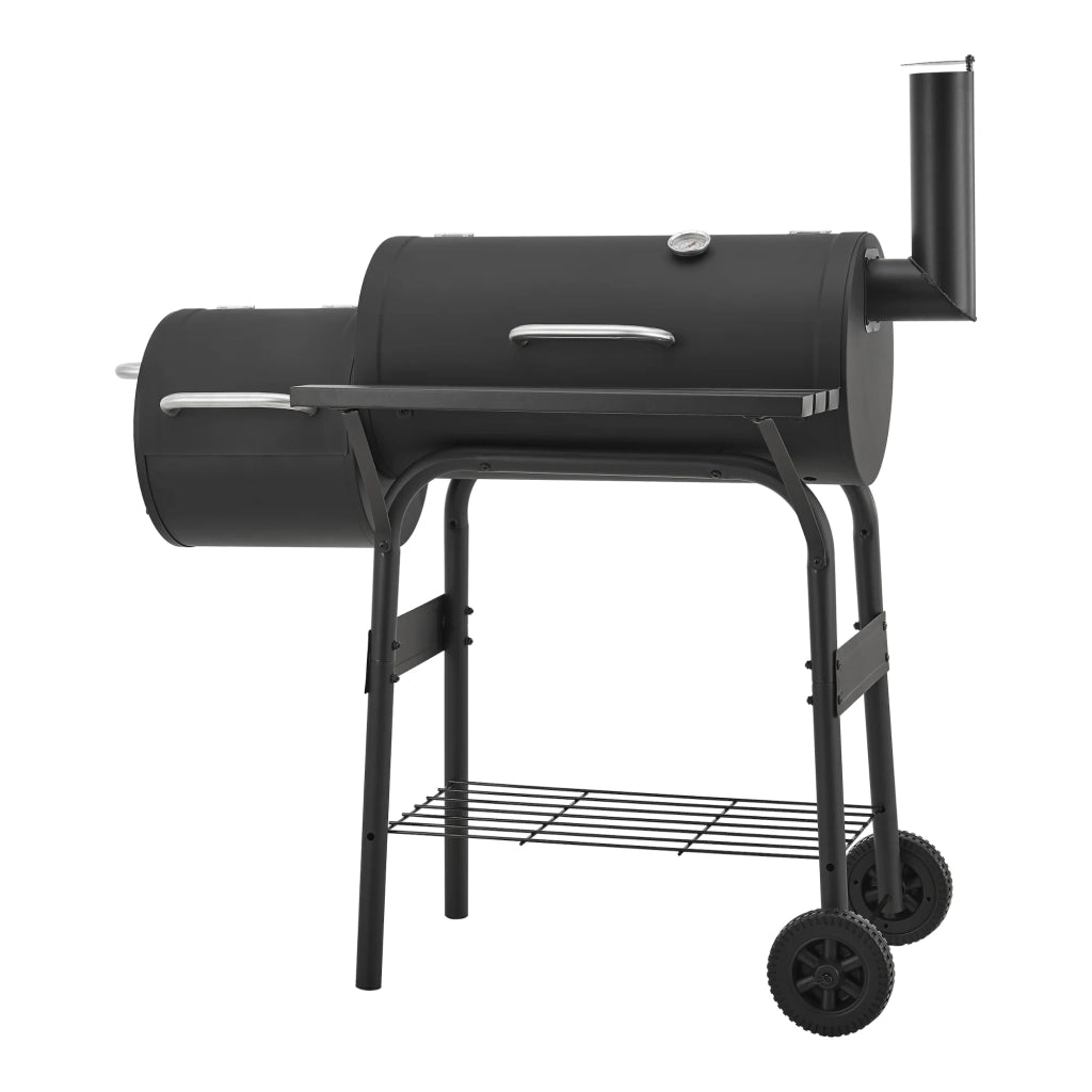Barbecue affumicatore a carbone 115 x 110 x 64 cm acciaio nero 03_0008980