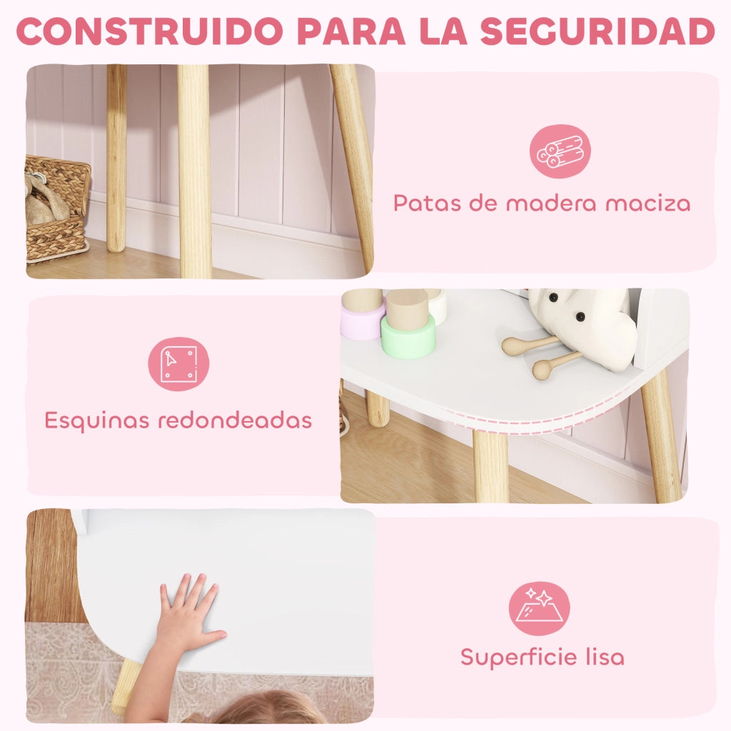 Tocador de Maquillaje con Specchio e 2 Cassetti ¨C zephmum ¨C Bianco