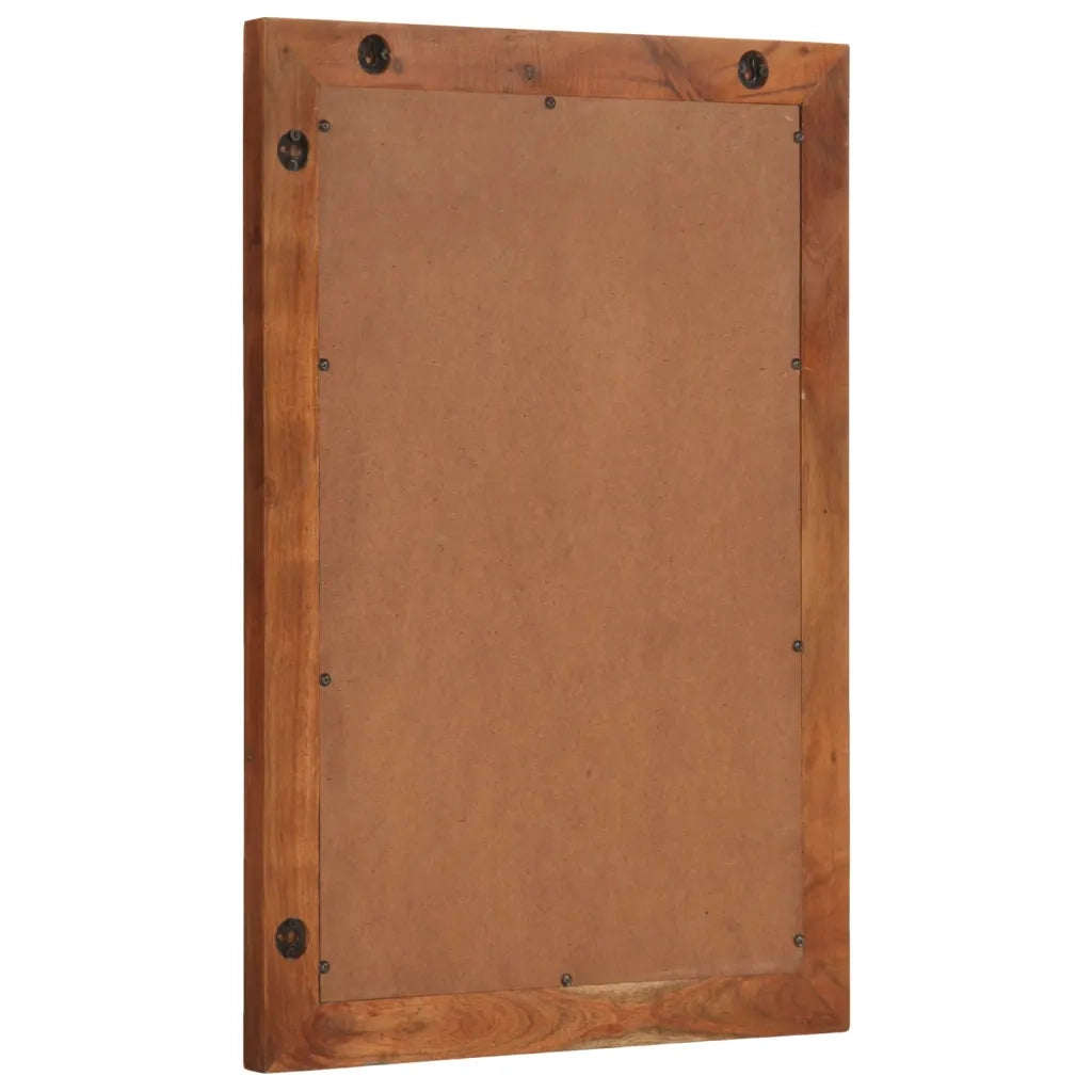 Specchio da Bagno 50x70 cm in Legno Massello di Acacia e Vetro 377593
