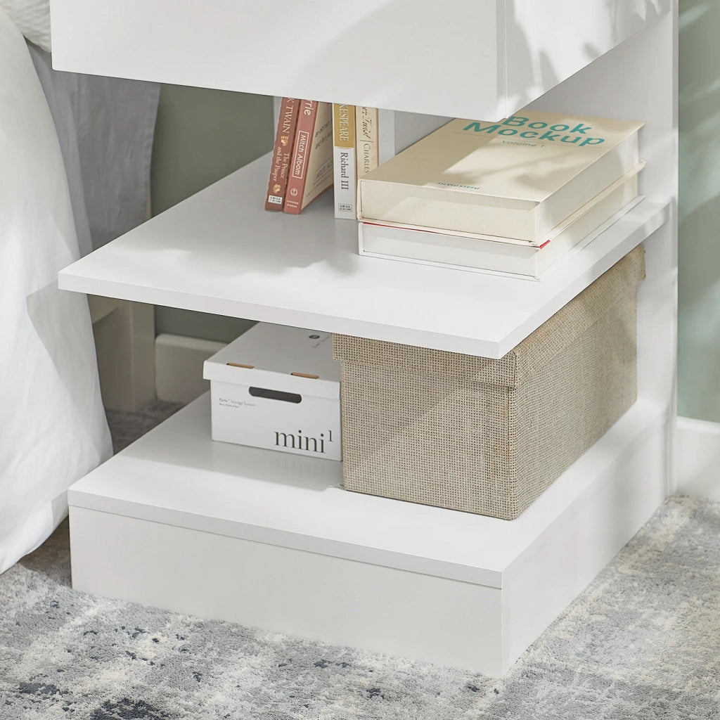 Tavolino da divano tavolino da soggiorno Comodini letto con cassetto Bianco FBT49-W