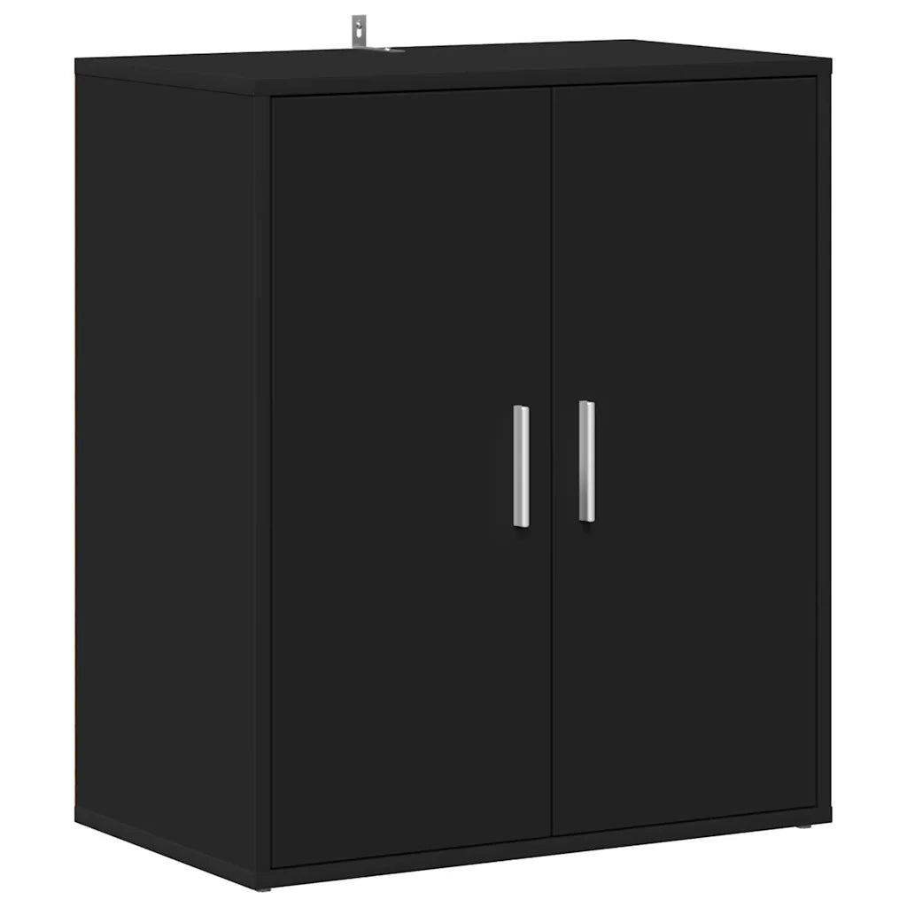 Scarpiera Nera 60x35x70 cm in Truciolato 808919