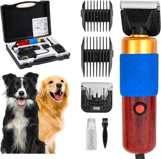 Tondeuse professionale per cani silenziosa 200 W - 3 m cavo - 2000-6000 giri/min - adatta per gatti, pecore, cavalli