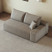 DIVANO 2 POSTI CON CHAISE REVERSIBILE CAMEL IN TESSUTO