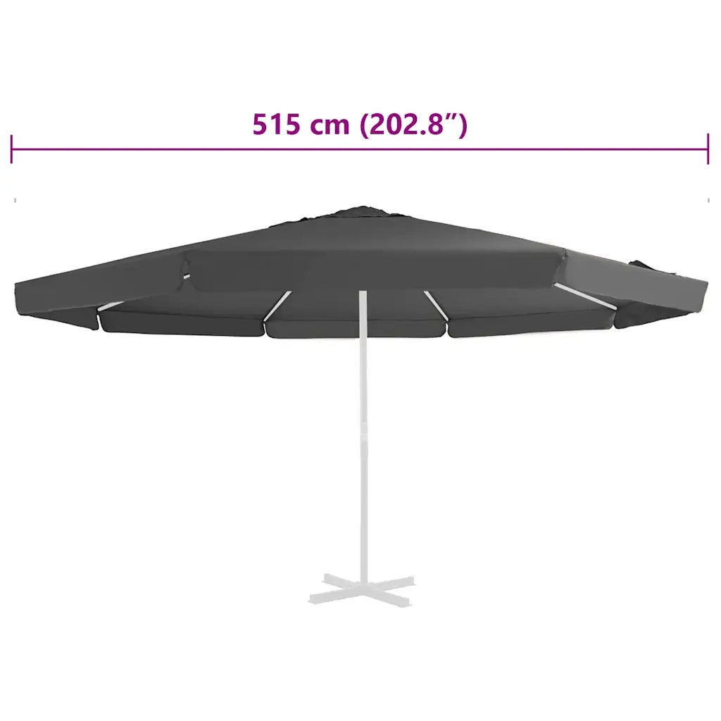 Telo di Ricambio per Tenda da Sole Antracite 515 cm CFW4543151