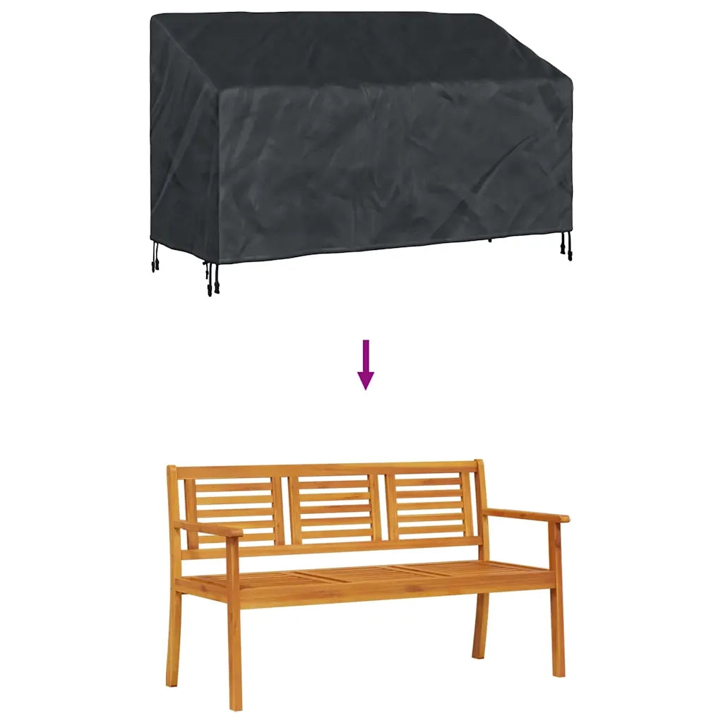 vidaXL Copertura per panchina da giardino 165 x 70 x 65 / 94 cm