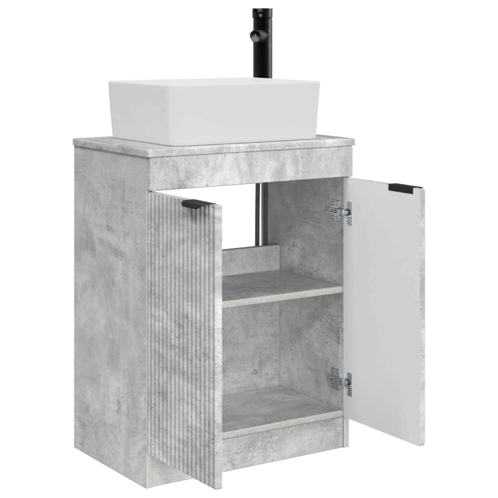 Mobile da bagno con lavabo Grigio Cemento 54 x 35 x 83 cm