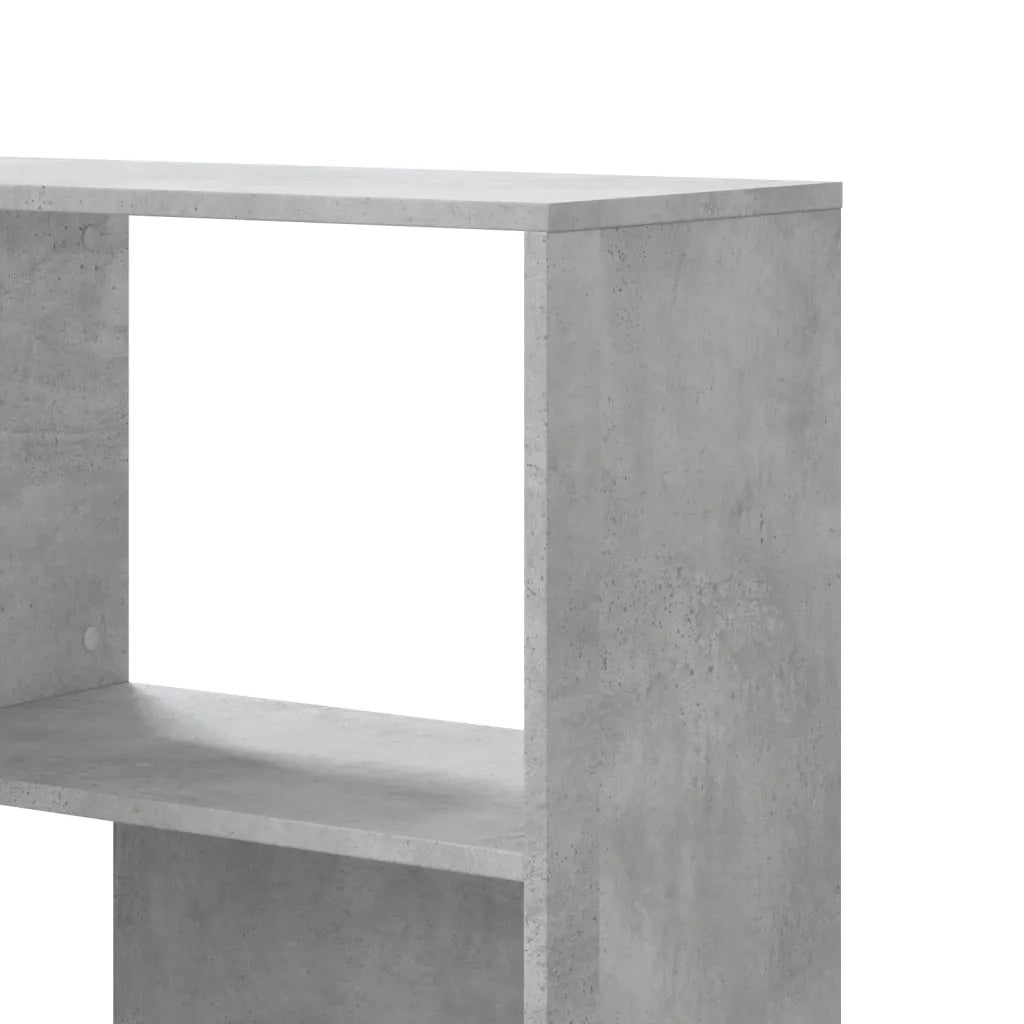 Libreria a 4 Ripiani-Scaffale per Libri-Mobile di Stoccaggio Grigio Cemento 85x85x140 cm in Truciolare
