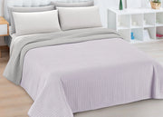 Quilt Trapuntino Piumino Estivo Double Face 100gr/mq Microfibra Zefiro - Matrimoniale - Grigio-Grigio