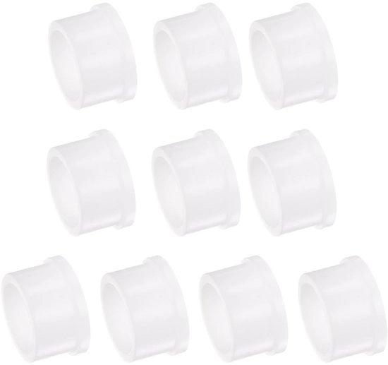 Set di Flangia Nylon - 10 pezzi - Diametro interno 12,75 mm - Diametro esterno 16,35 mm - Lunghezza 10 mm - Leggero e Duraturo