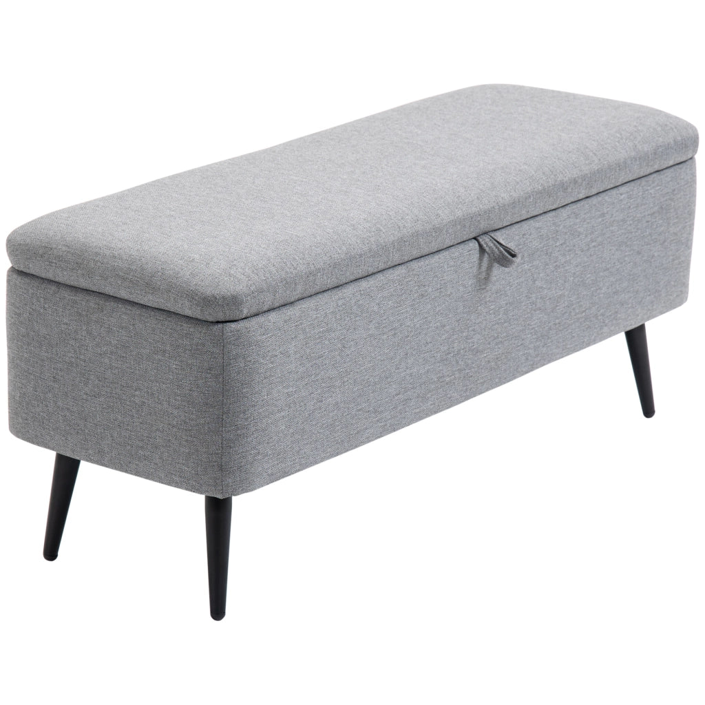 Divano imbottito ¨C zephmum ¨C grigio, tessuto, 101x38.5x44.5 cm
