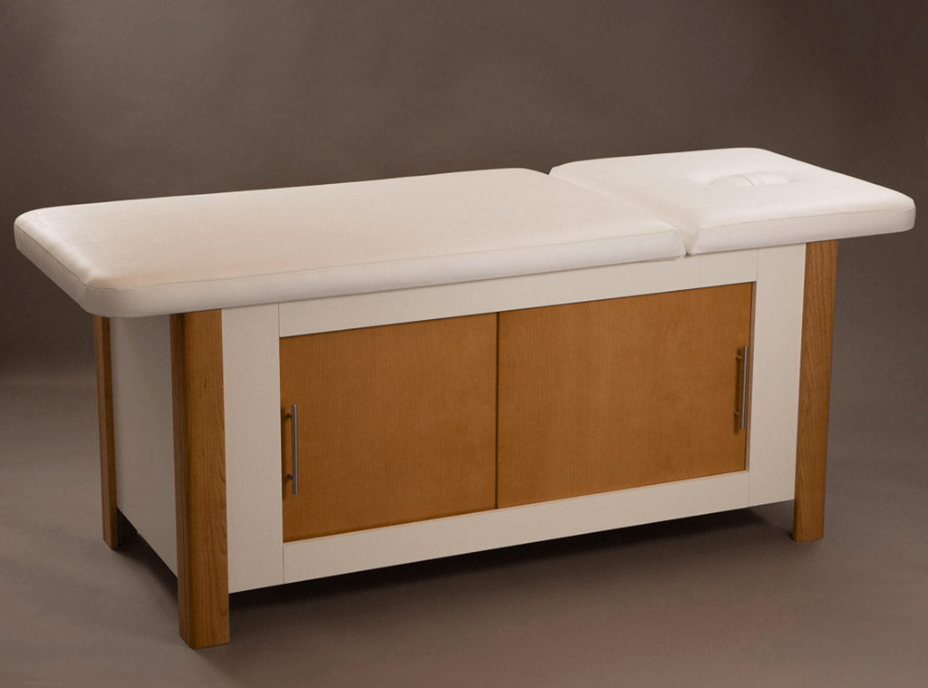 Lettino da Massaggio Fisioterapia Fisso 2 Sezioni 190x70x78cm Benotti Palmira Bianco