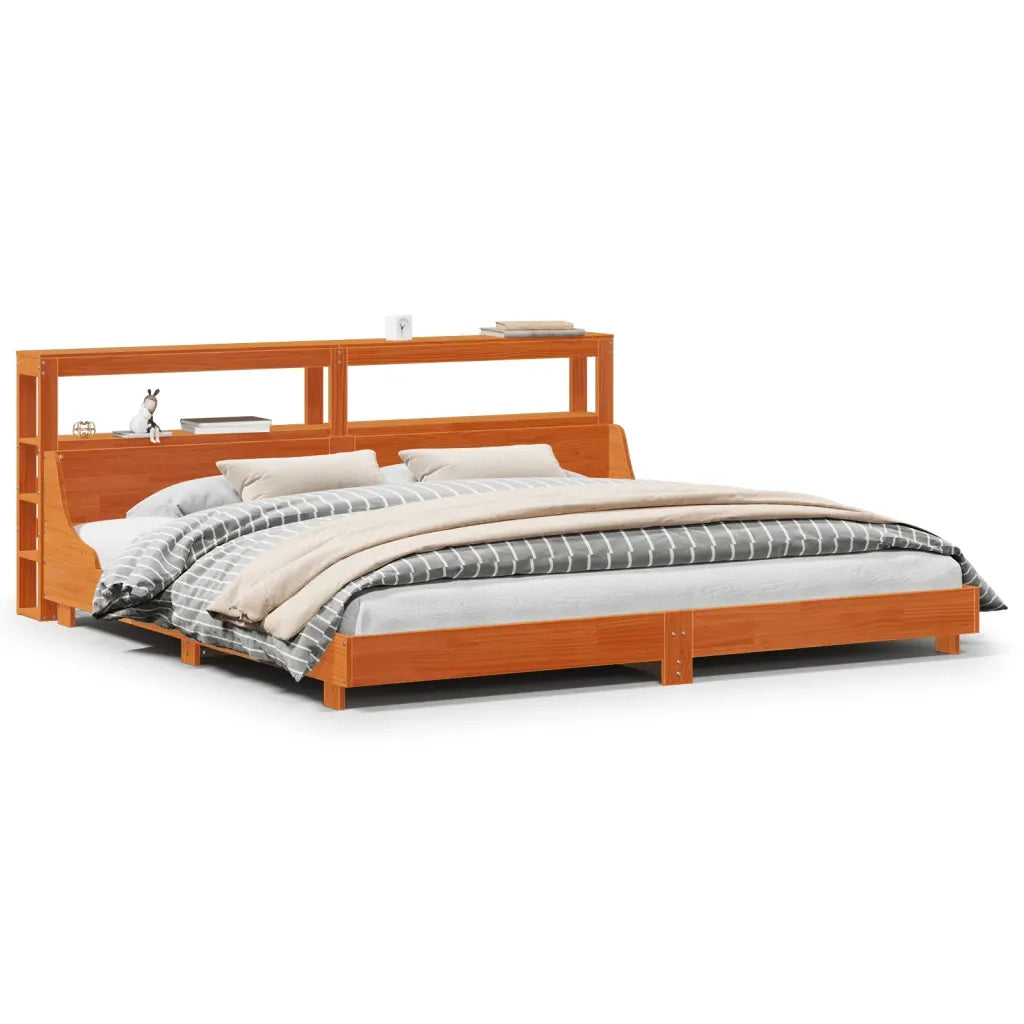 Letto senza Materasso Marrone Cera 180x200 cm in Legno di Pino 3306413