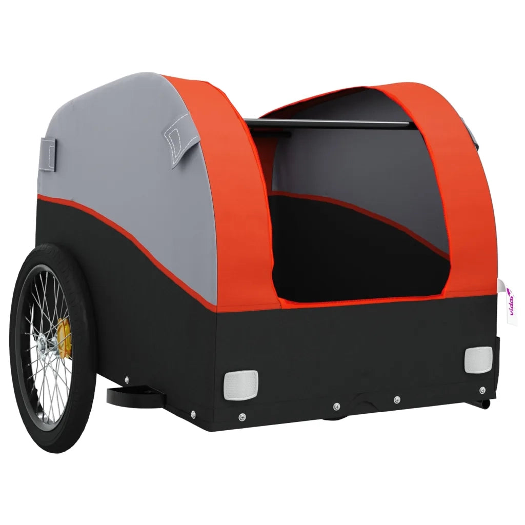 Rimorchio da Bici Nero e Arancione 30 kg in Ferro CFW9419985