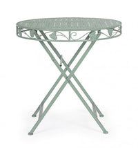 Tavolo Rotondo Fisso Ø 70x74 cm Harriet in Acciaio Salvia