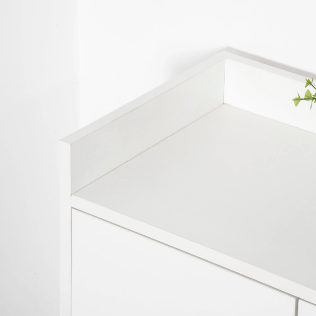 Scarpiera in Legno Bianco con Ripiano Aperto ¨C zephmum ¨C 60x30x92cm