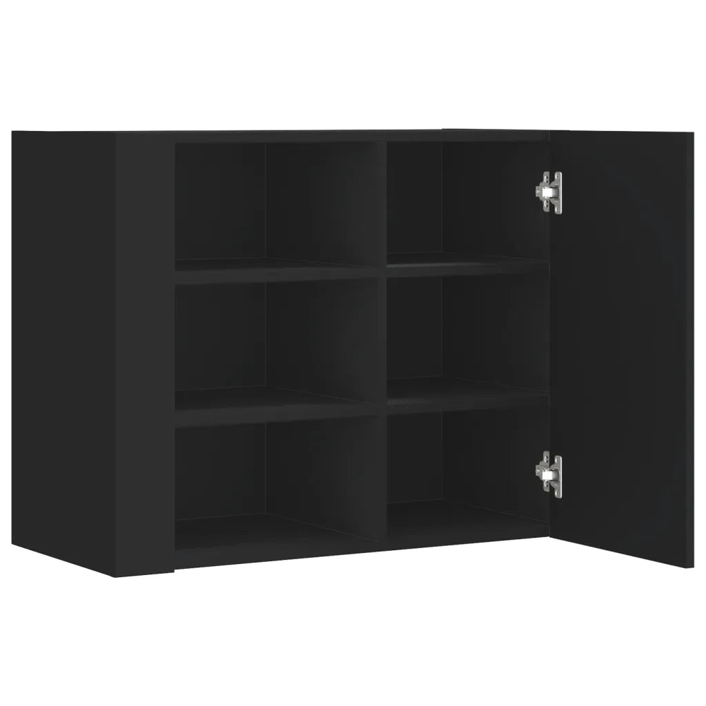 vidaXL Armadietto a Muro Nero 75x35x60 cm in Truciolato