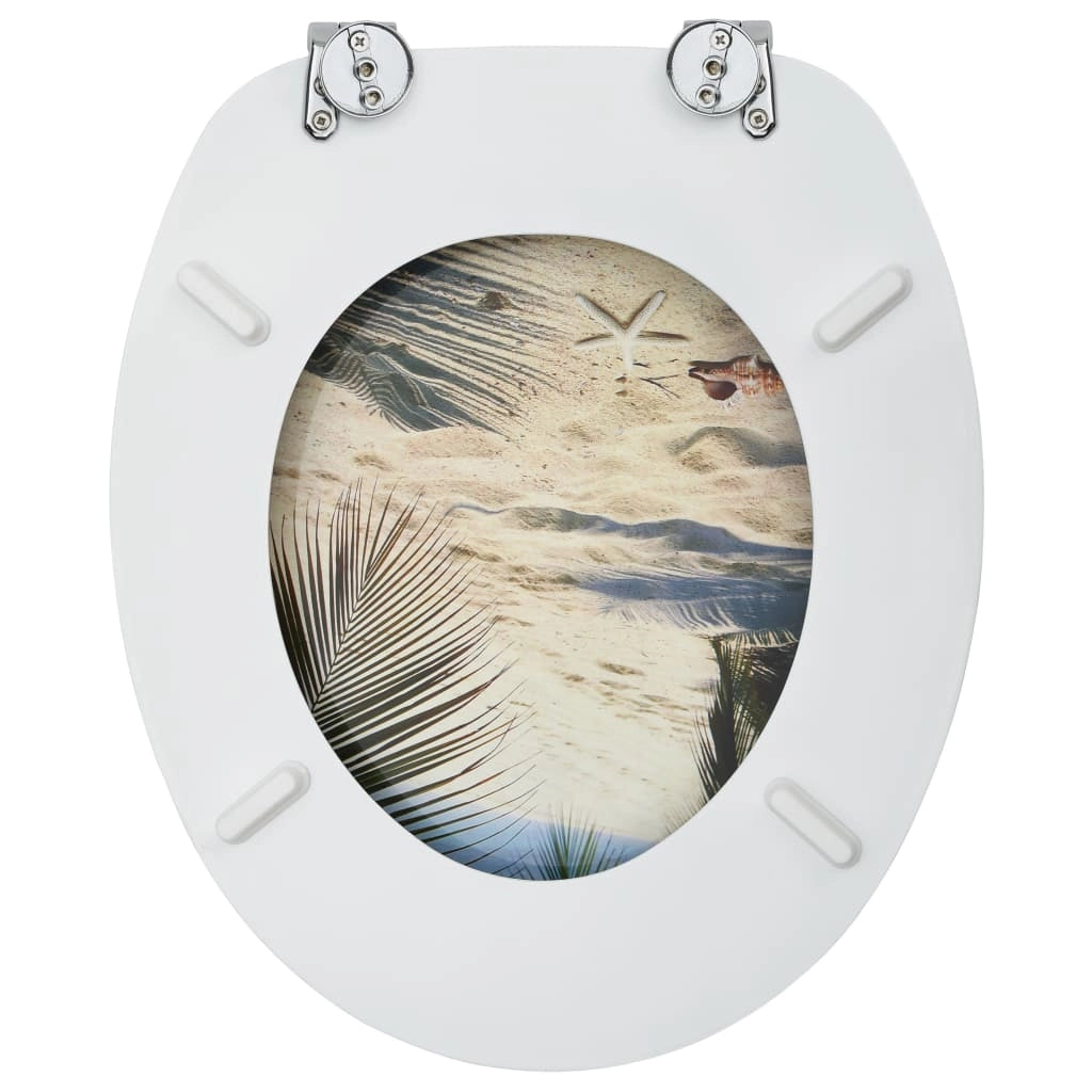 Sedile WC con coperchio MDF stile spiaggia 02_0002932