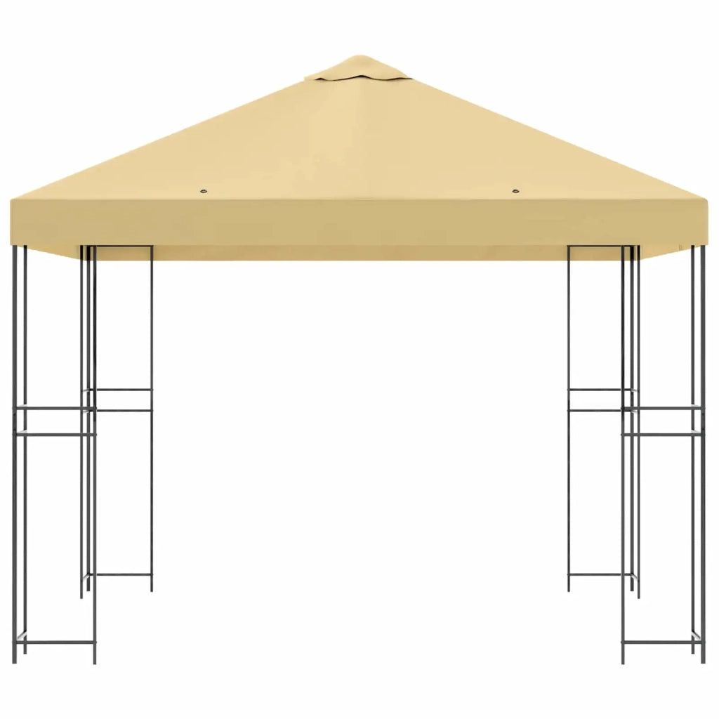 Gazebo 3 x 3 m Crema Poliestere e Acciaio 190 900326