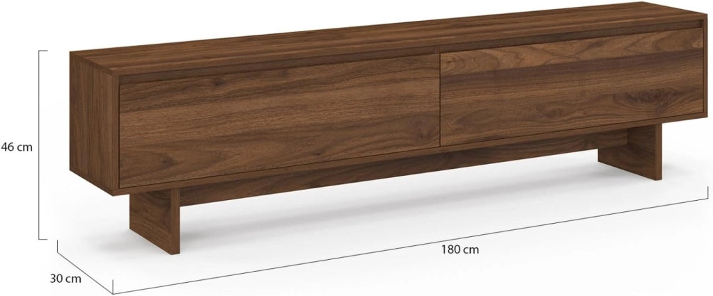 180 cm YURI Porta TV a 2 ante effetto noce