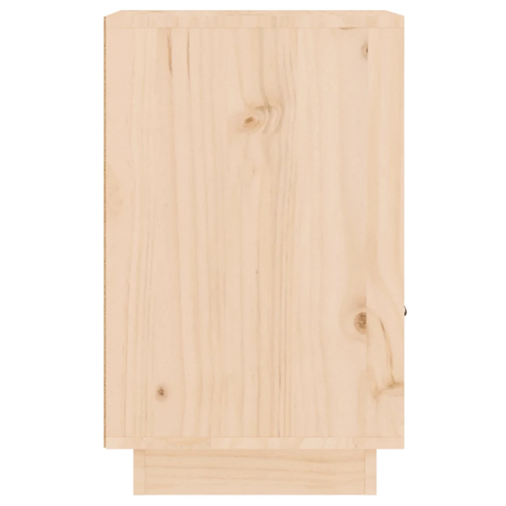 Set di 2 Comodini | Armadio da Notte | Mobiletto da notte 40x34x55 cm in Legno Massello di Pino