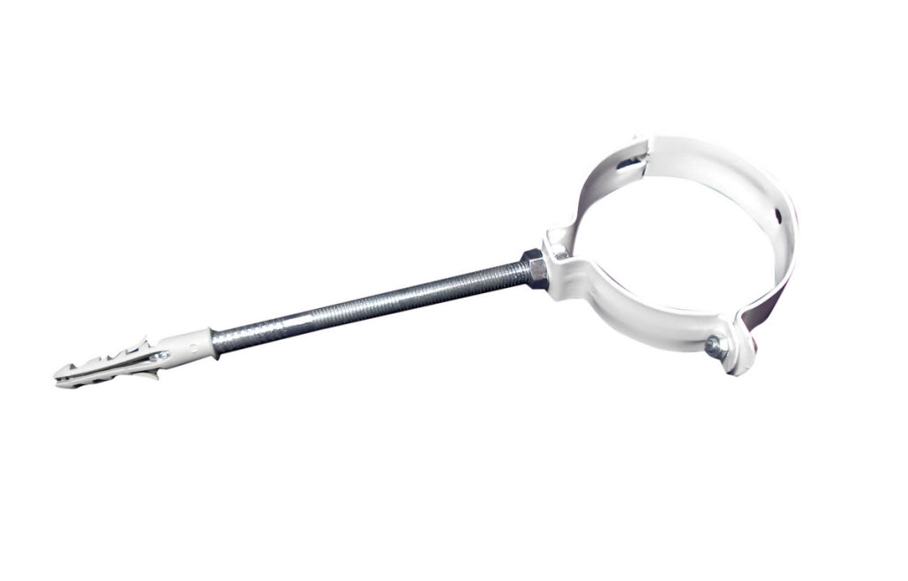 COLLARE PER FISSAGGIO DI TUBI FUMO VERNICIATO BIANCO- Diam. 80- DH- pezzi 1