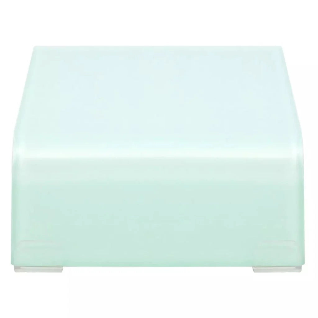 Pratico supporto TV/buffet/supporto per monitor di design per TV in vetro bianco da 40 cm 2502227