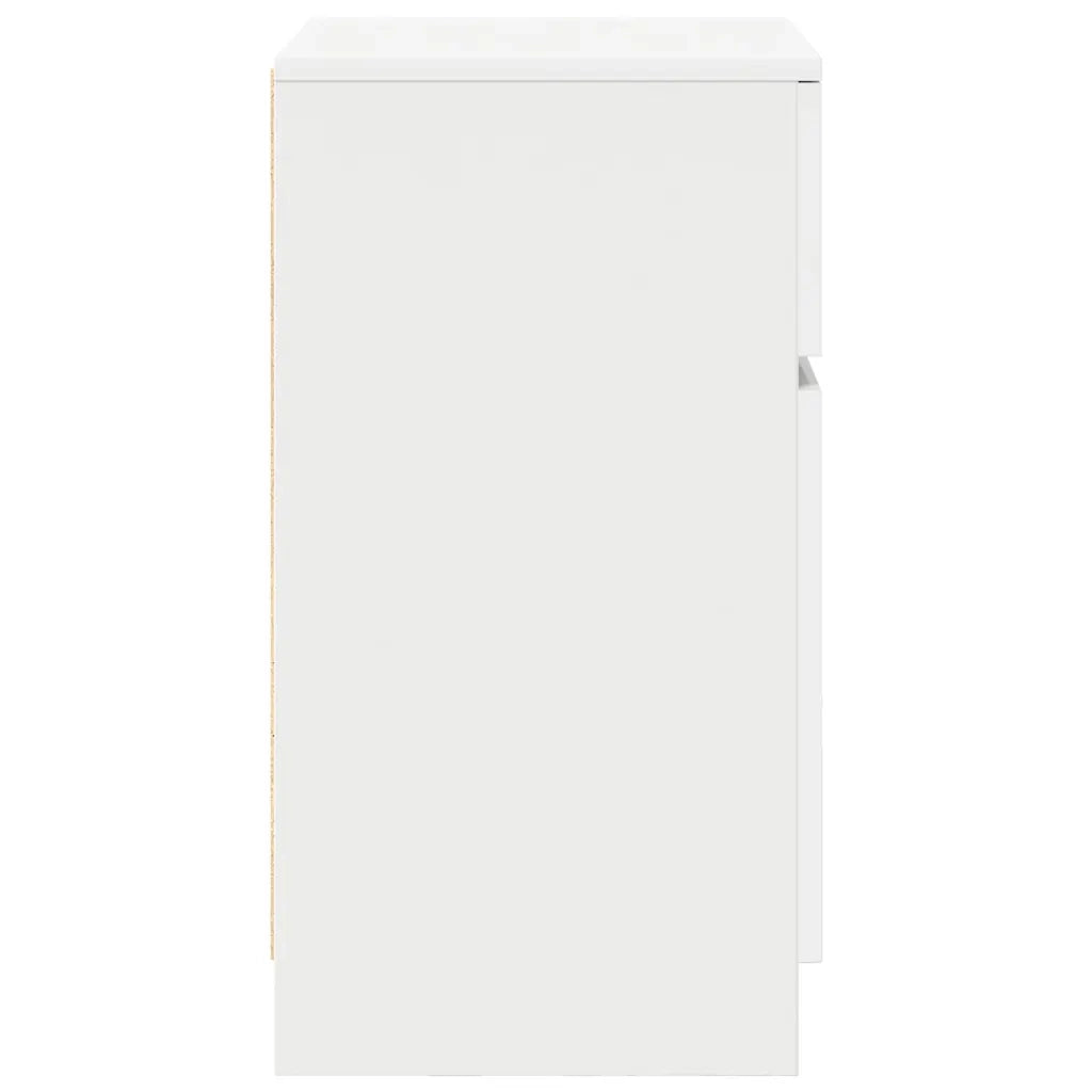 vidaXL Comodini 2 pz Bianchi 39x35x65 cm in Legno Multistrato