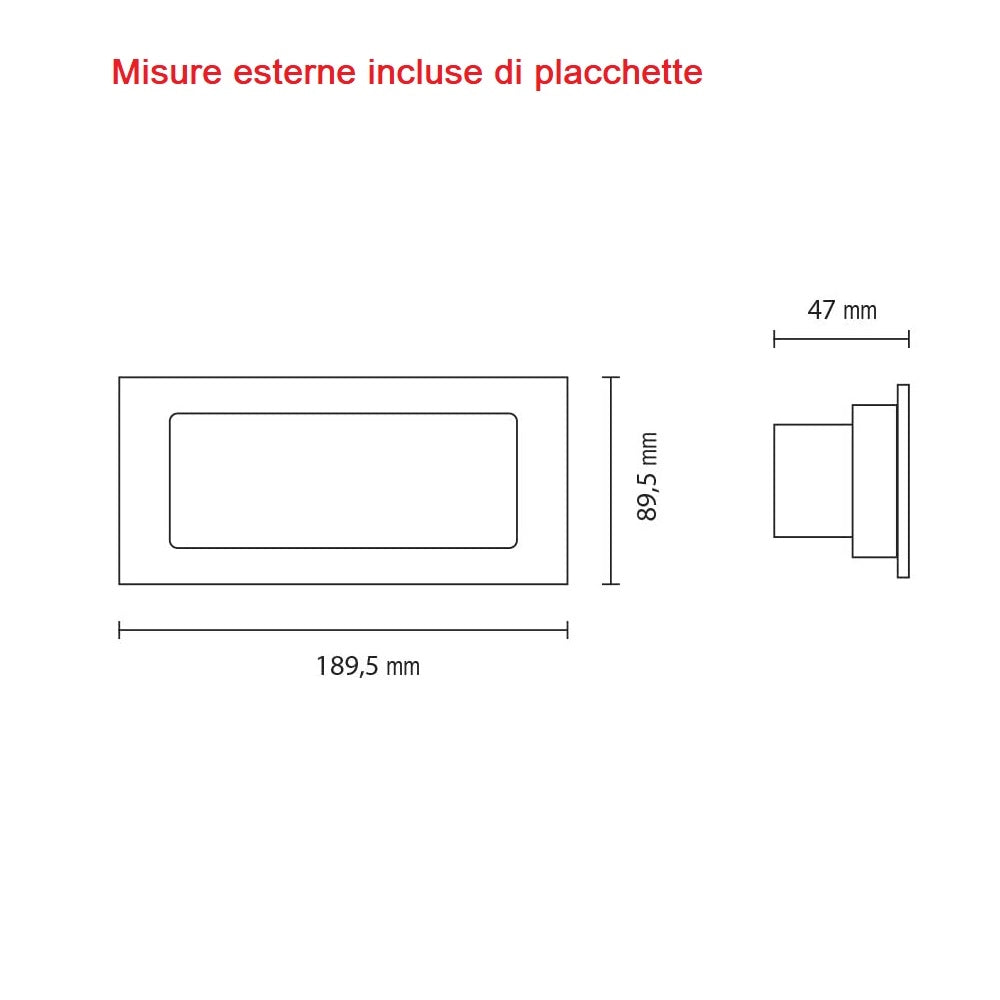 Faretto Segnapasso led IP65 compatibile per scatola 506 da 5W CCT cambia 3 Tonalità Luce Bianca