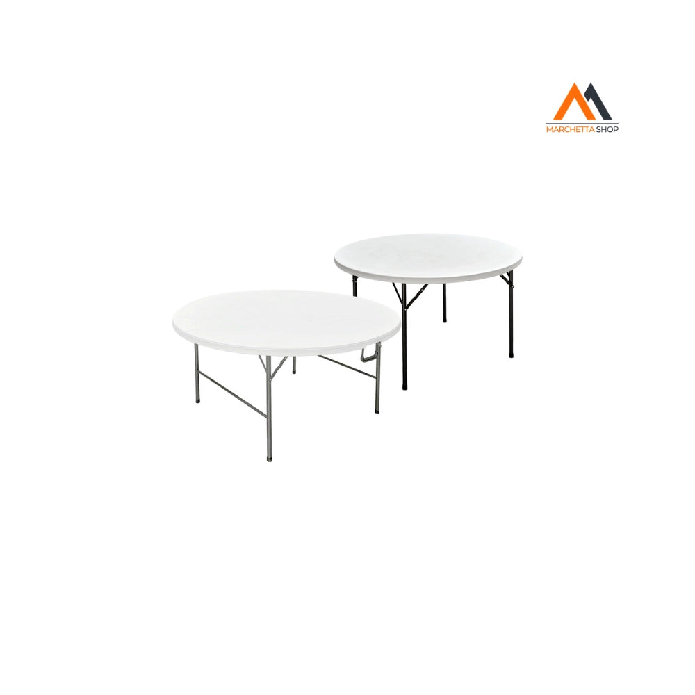 TAVOLO TONDO PIEGHEVOLE 'PARTY' Ø cm 180 x h. 74 - colore bi