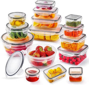 Set di contenitori con coperchio, 30 pezzi, 15 contenitori + 15 coperchi, per la cucina, impermeabili, contenitori per alimenti, set per forno a microonde, congelatore