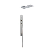 Wall kit a parete da incasso a muro acciaio inox + soffione doccia a parete acciaio inox punta quadrata