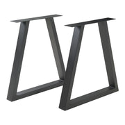 Set di 2 gambe per tavolo da arredamento moderno design originale acciaio 72 x 70 cm nero 03_0009674